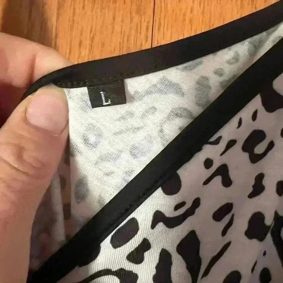 Leopard jumpsuit Faux wrap jumpsuit L - Picture 5 of 10